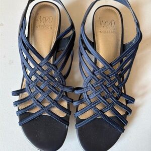 Impo Navy Strappy Sandals
